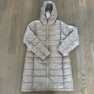 Athleta AIRE PUFFER PARKA Long Puffer Jacket with Hood - Feather
